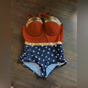 NEW limited time authentic wonder woman swimming suite size large